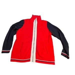 🌸 Vintage Tommy‎ Hilfiger varsity cotton sweater with zipper size XL